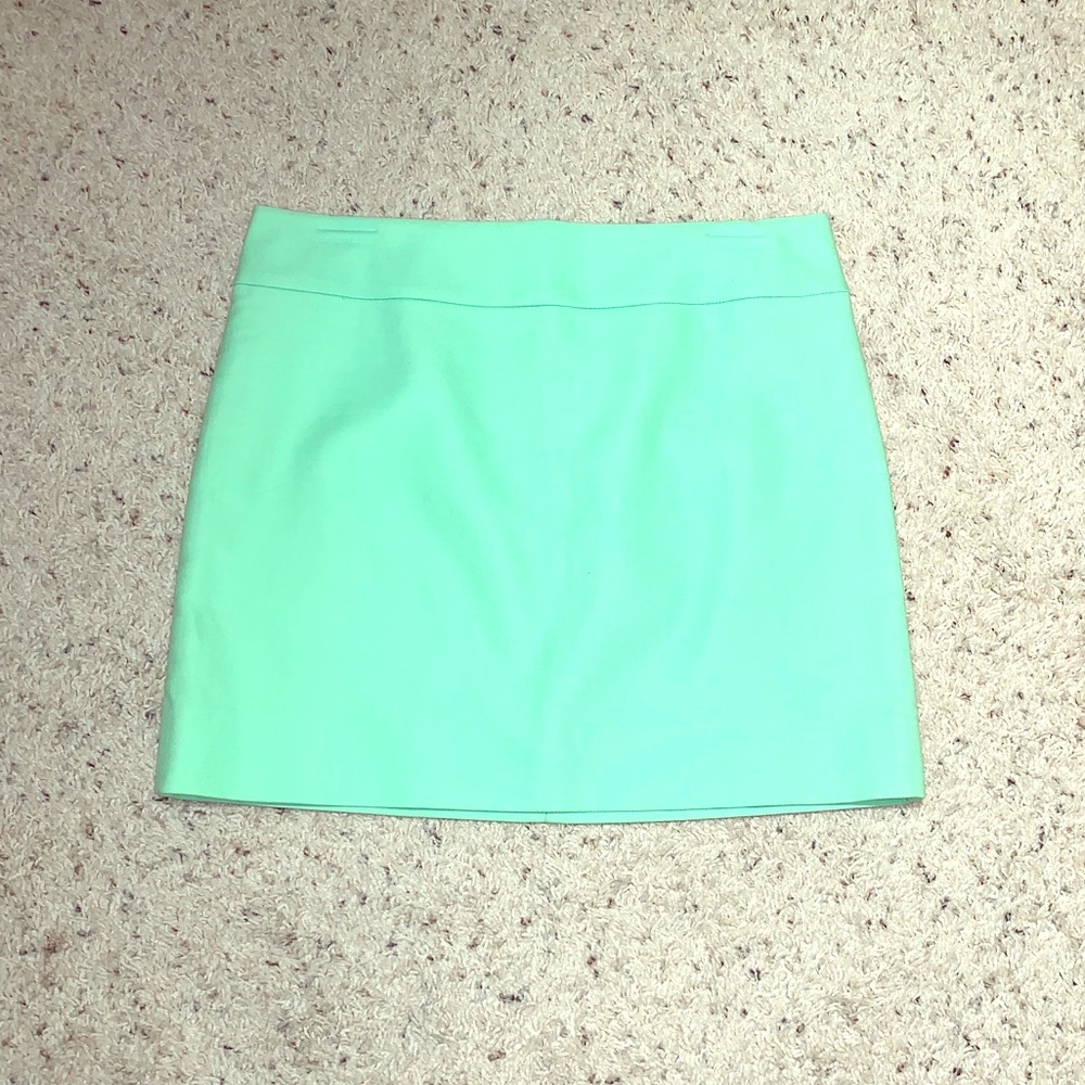 J. Crew Pastel Green Mini Skirt